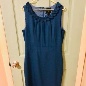 J Crew Blue Wool Dress Size 10